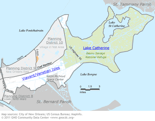 New Orleans East Map