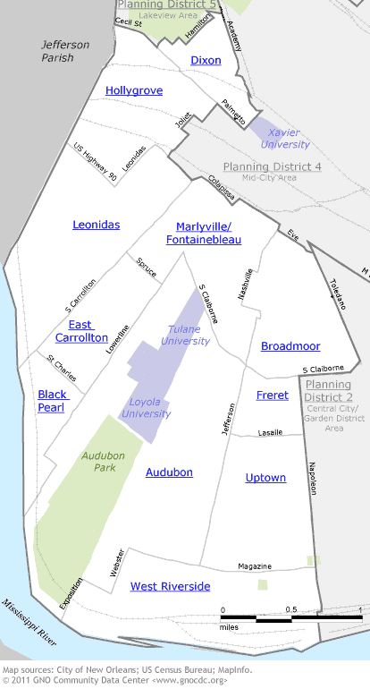 Uptown/Carrollton Map